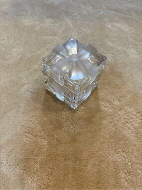 Tiffany and co Crystal Bow Box Trinket Dish - Clear